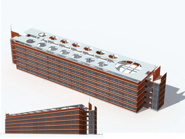 city - high-rise office 107 3D Model .c4d .max .obj .3ds .fbx .stl .blend 