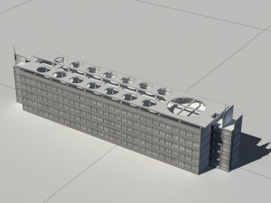 city - high-rise office 107 Modello 3D