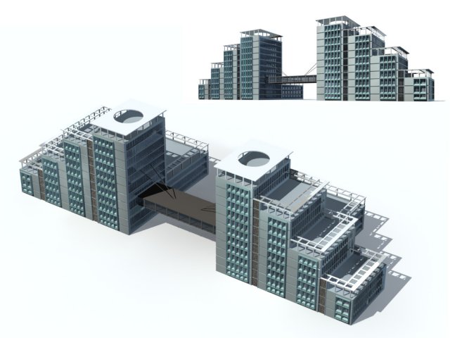 city - high-rise office 113 3D 모델 .c4d .max .obj .3ds .fbx .stl .blend 