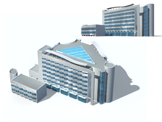 city - high-rise office 117 3D 모델 .c4d .max .obj .3ds .fbx .stl .blend 