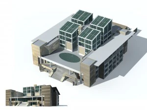 miasto - wieżowiec biurowy 123 Model 3D