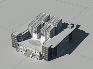 city - high-rise office 123 3D Model