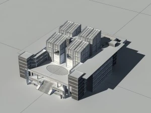 city - high-rise office 123 3D Model