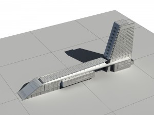 city - high-rise office 133 3D Модель
