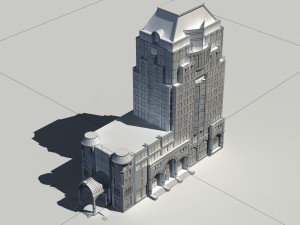 city - high-rise office 134 Modelo 3D