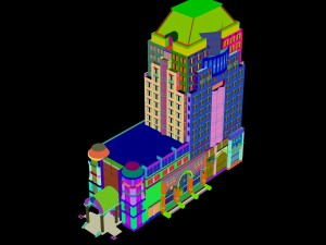 city - high-rise office 134 Modelo 3D