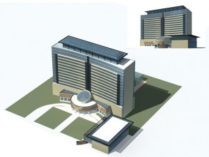 city - high-rise office 136 Modèle 3D