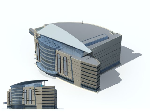 city - high-rise office 137 3D Model .c4d .max .obj .3ds .fbx .stl .blend 