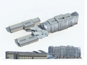 şehir - y&uuml;ksek katlı ofis 138 3D Model