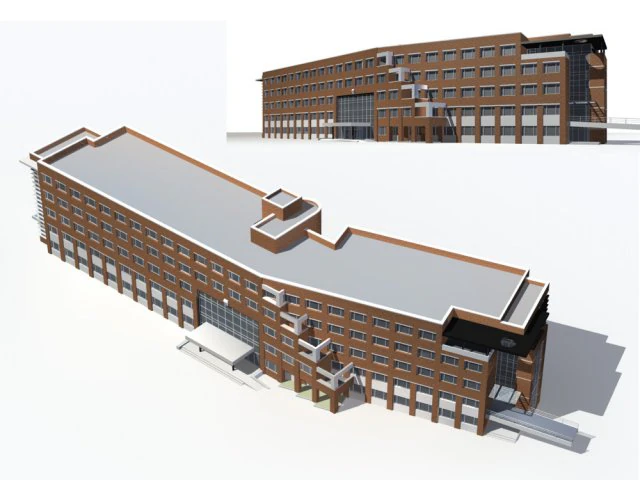 city - high-rise office 143 3D Model .c4d .max .obj .3ds .fbx .stl .blend 