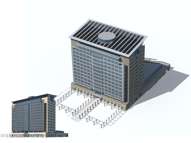 city - high-rise office 150 3D मॉडल .c4d .max .obj .3ds .fbx .stl .blend 