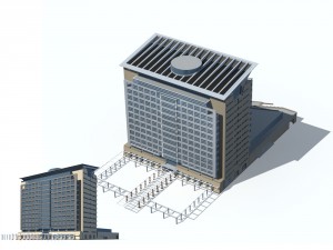 city - high-rise office 150 3D Model