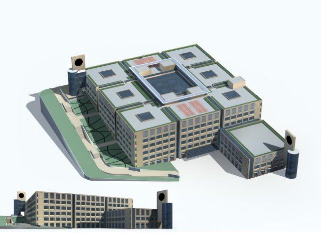 city - high-rise office 151 Modelo 3D .c4d .max .obj .3ds .fbx .stl .blend 