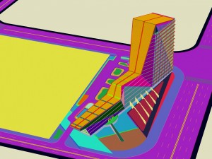 city - high-rise office 152 Modelo 3D
