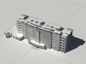 city - high-rise office 157 Modelo 3D