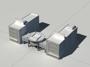 city - high-rise office 158 3D Модель
