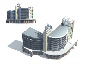 city - high-rise office 160 3D-Modell
