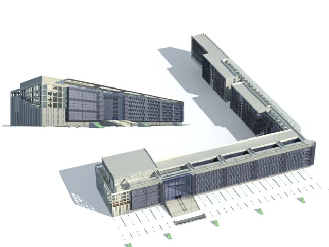 city - high-rise office 162 3D Model .c4d .max .obj .3ds .fbx .stl .blend 