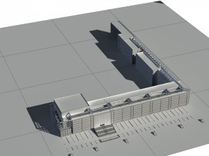 city - high-rise office 162 Modello 3D