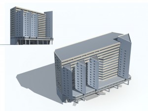 city - high-rise office 164 Modelo 3D