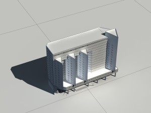 city - high-rise office 164 Modèle 3D