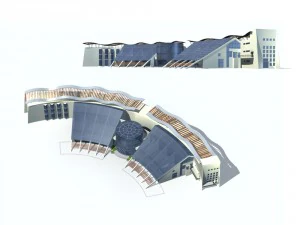 şehir - yüksek katlı ofis 165 3D Model