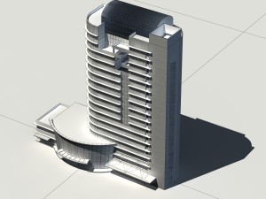 city - high-rise office 170 Modèle 3D