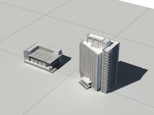 city - high-rise office 176 3D Модель