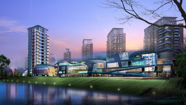 city building - multi-storey commercial office 112 3D-Modell .c4d .max .obj .3ds .fbx .stl .blend 