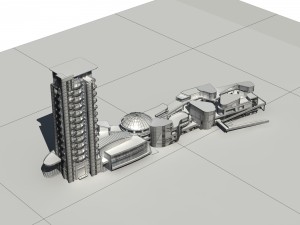 city building - multi-storey commercial office 112 3D-Modell