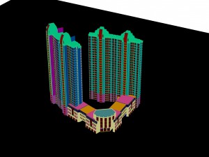 city architecture - high-rise residential building 9 3Dモデル