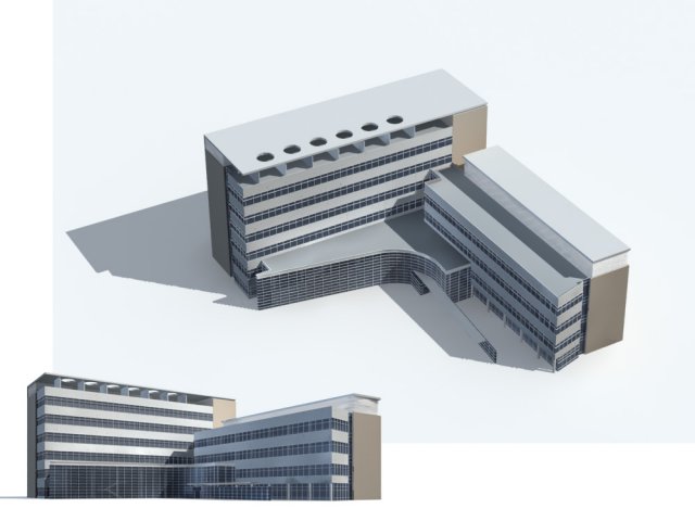city - high-rise office 181 3D Model .c4d .max .obj .3ds .fbx .stl .blend 
