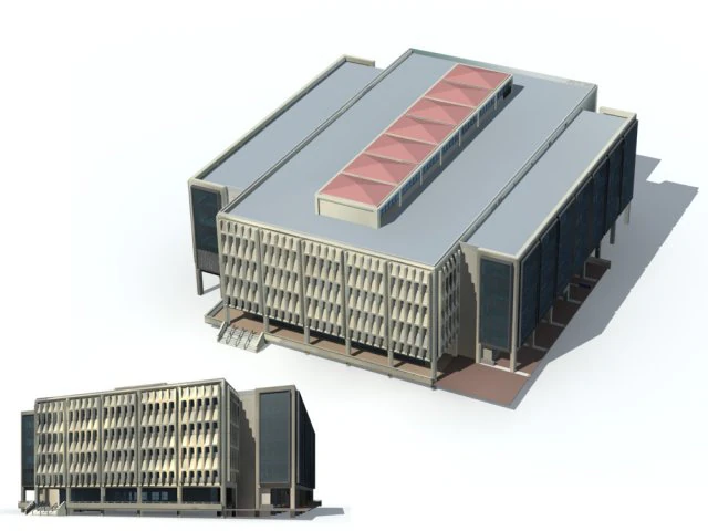 city - high-rise office 185 3D Model .c4d .max .obj .3ds .fbx .stl .blend 