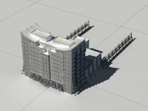 city - high-rise office 187 3D Model