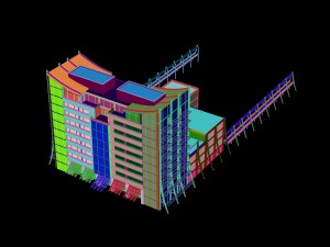 city - high-rise office 187 Modello 3D