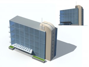 city - high-rise office 194 Model 3D
