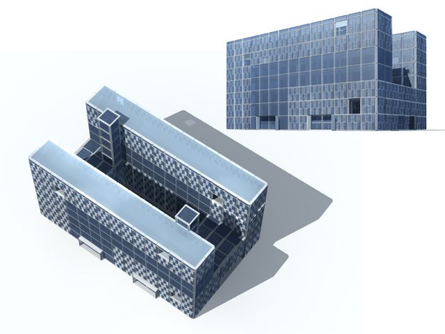 city - high-rise office 195 3D मॉडल .c4d .max .obj .3ds .fbx .stl .blend 