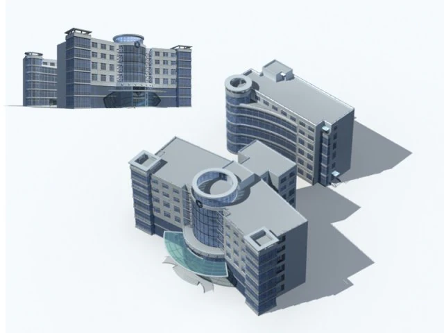city - high-rise office 204 3D Model .c4d .max .obj .3ds .fbx .stl .blend 