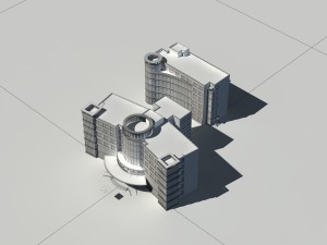city - high-rise office 204 Modello 3D