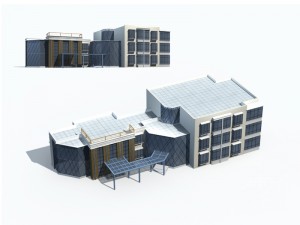 city - high-rise office 212 Modelo 3D