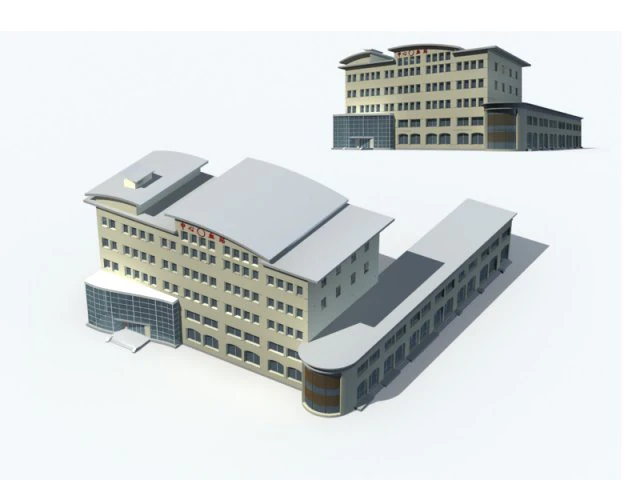 city - high-rise office 220 3D Model .c4d .max .obj .3ds .fbx .stl .blend 