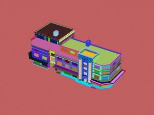 city - high-rise office 223 Modelo 3D