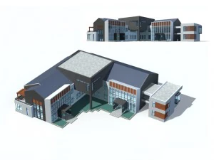 kota - kantor bertingkat tinggi 224 Model 3D