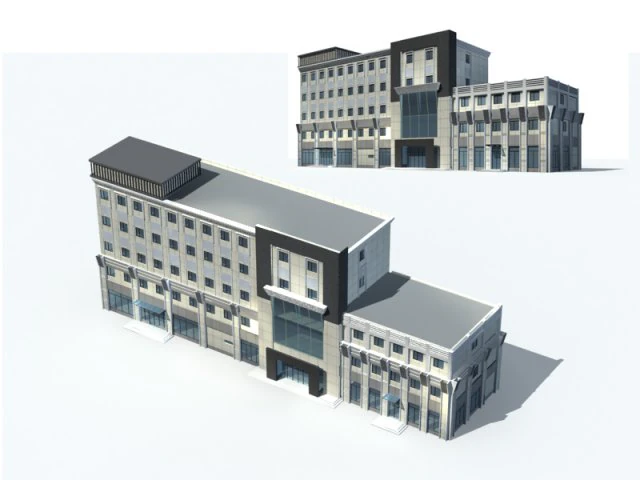 city - high-rise office 231 3D Model .c4d .max .obj .3ds .fbx .stl .blend 
