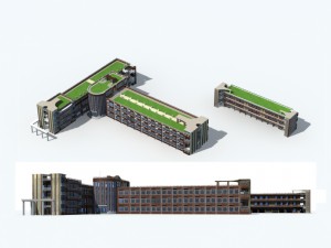 city - high-rise office 251 Modello 3D