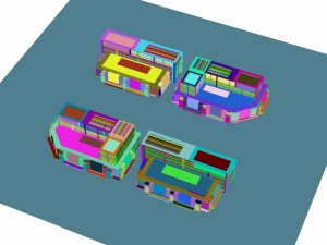 city - high-rise office 258 Modelo 3D