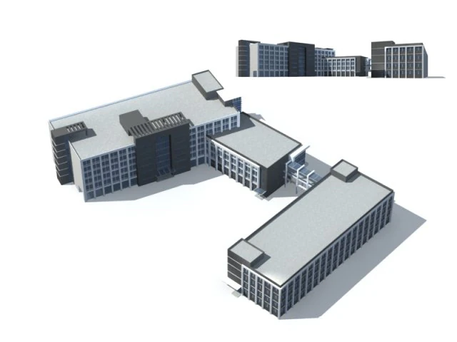 city - high-rise office 265 3D Model .c4d .max .obj .3ds .fbx .stl .blend