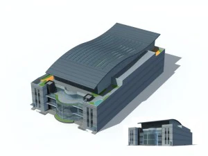 stad - hoogbouw kantoor 266 3D Model