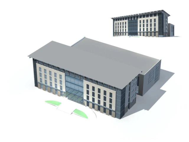 city - high-rise office 271 3D Model .c4d .max .obj .3ds .fbx .stl .blend