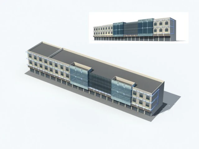 city - high-rise office 275 3D Model .c4d .max .obj .3ds .fbx .stl .blend 